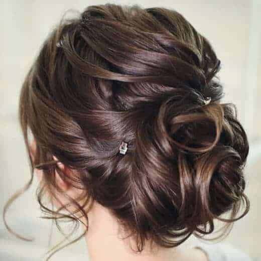 Wedding hairstyle Curly Bun