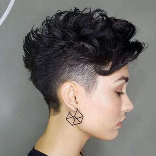 curly undercut pixie hairstyle