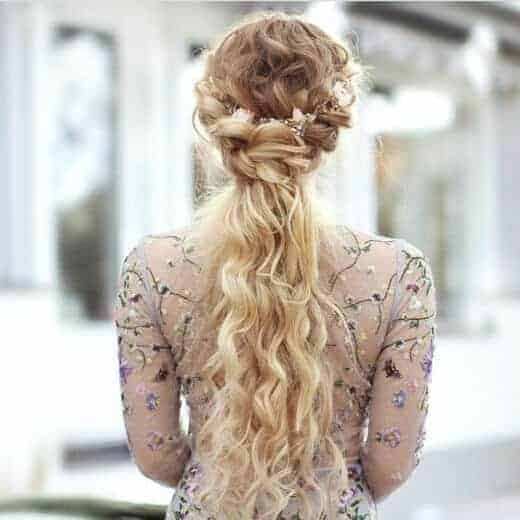 Half-Up Side Braid style