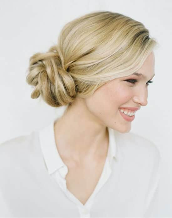 Sidelights bun updo hairstyle