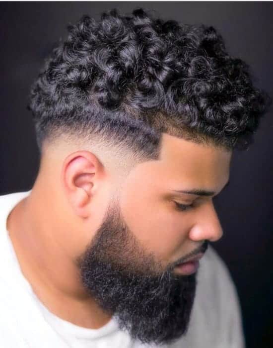 Cool curly undercut