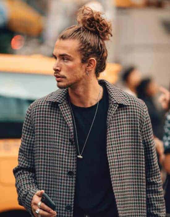 Curly Man Bun