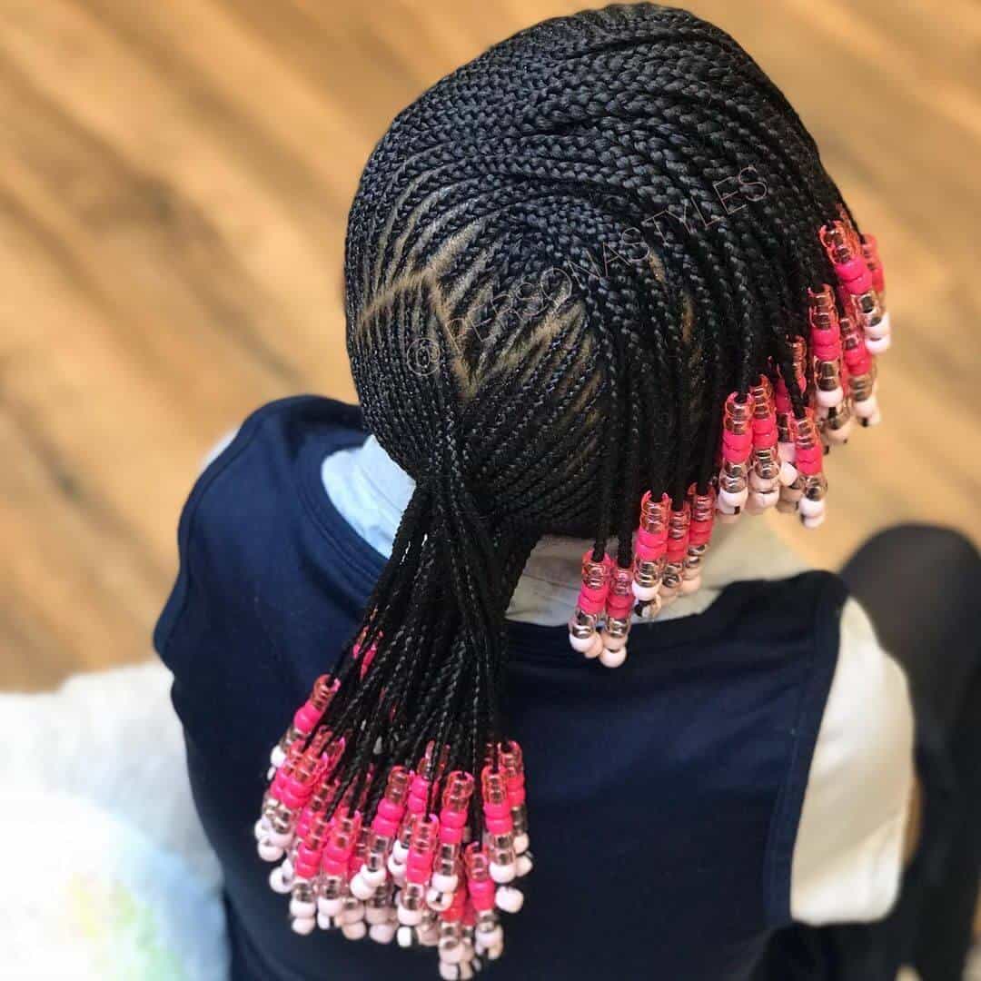 Crisscross mohawk with beads