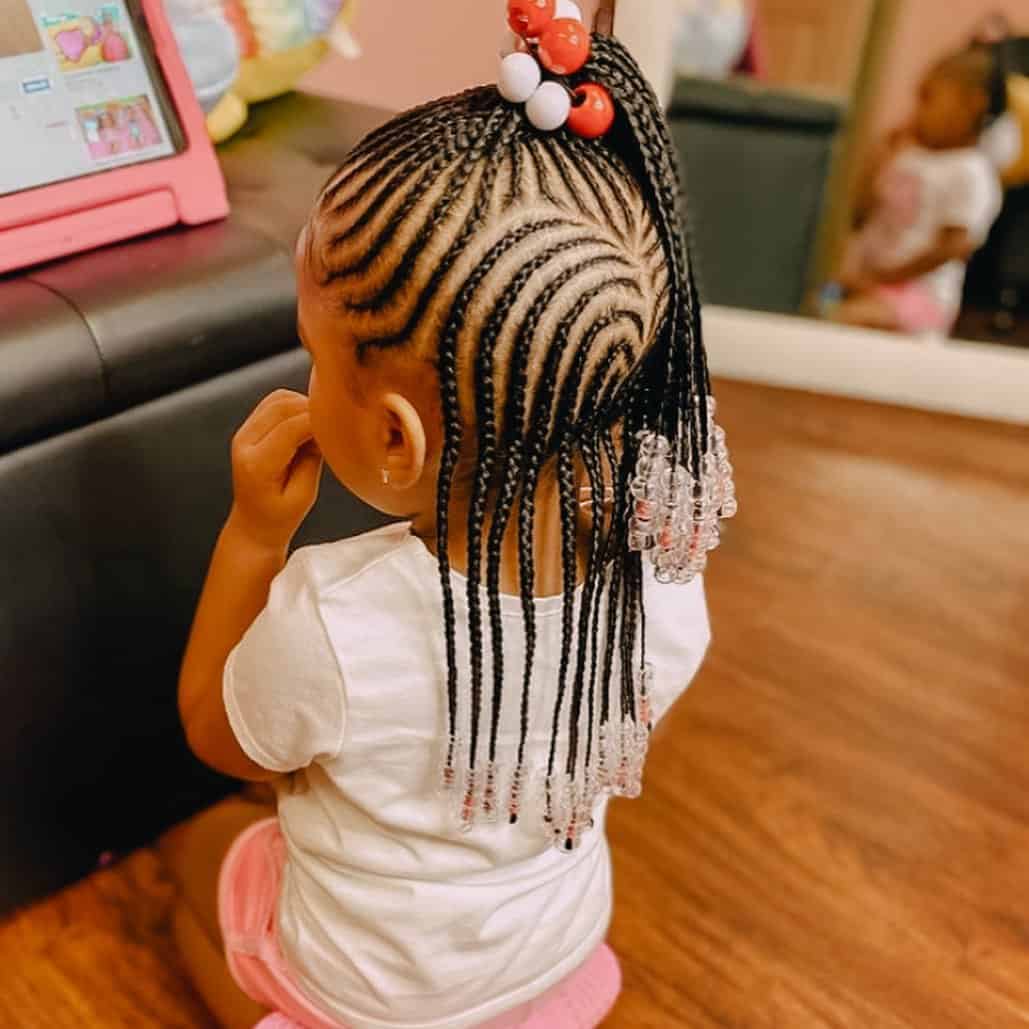 Diagonal Braids with Beaded Ends