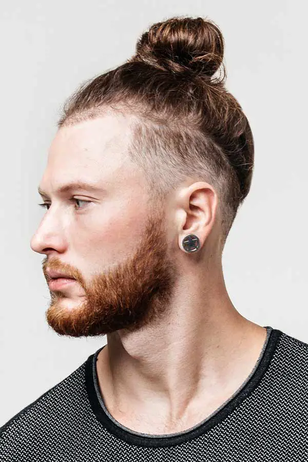 Undercut man bun