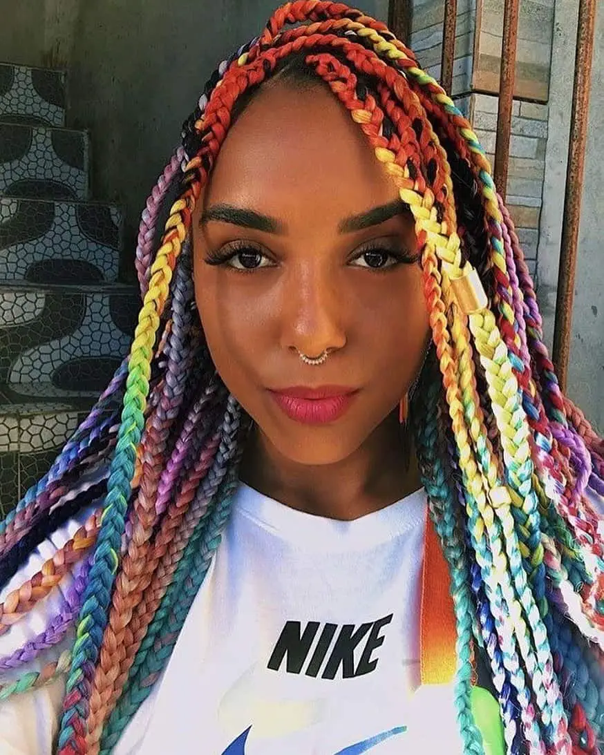 Pastel yarn braids