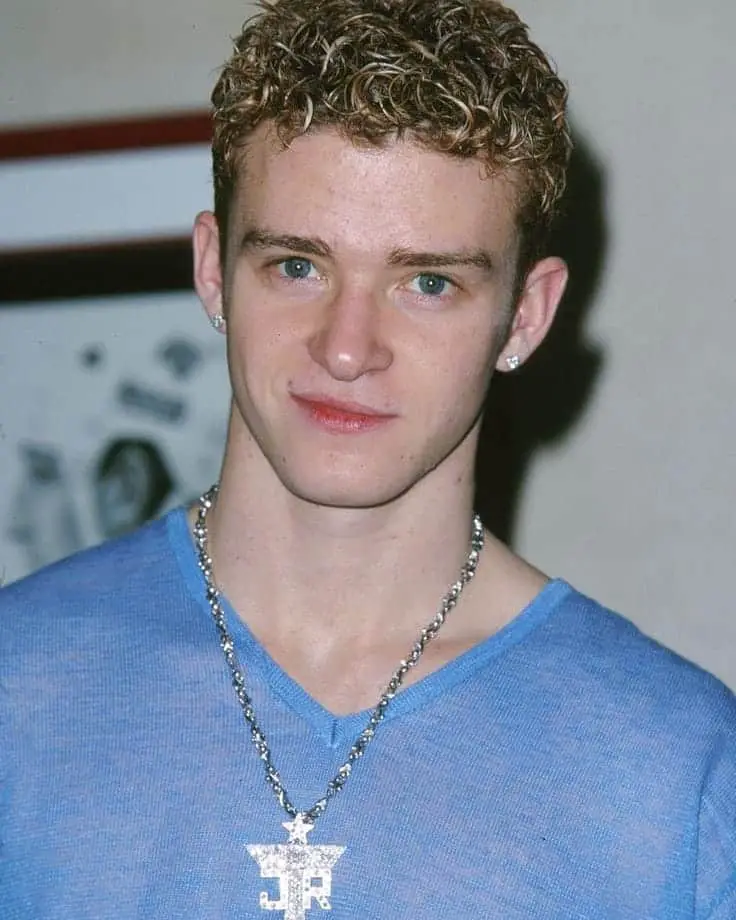 Justin Timberlake with short curls