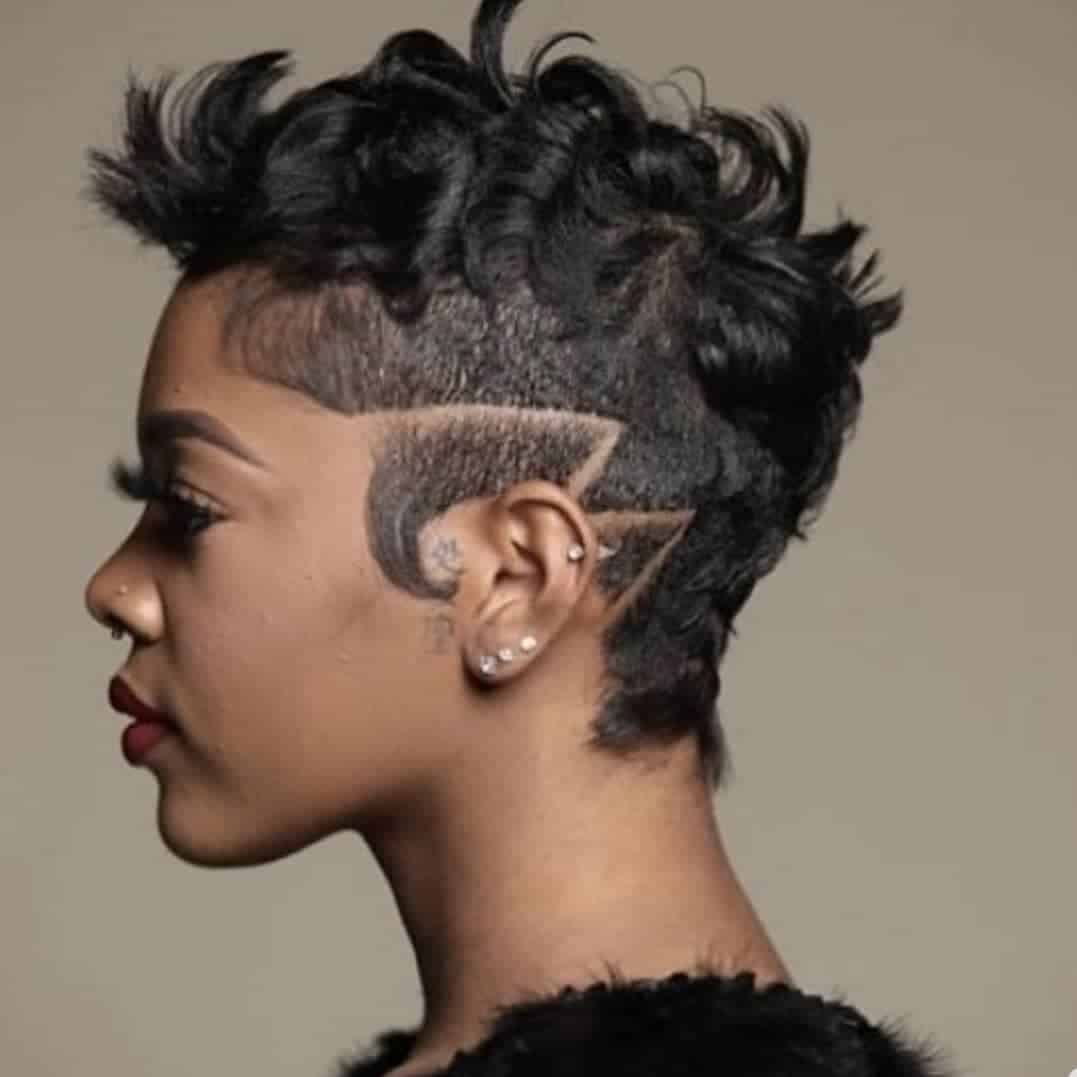 Shaved Mohawk Hairstyles For Black Women