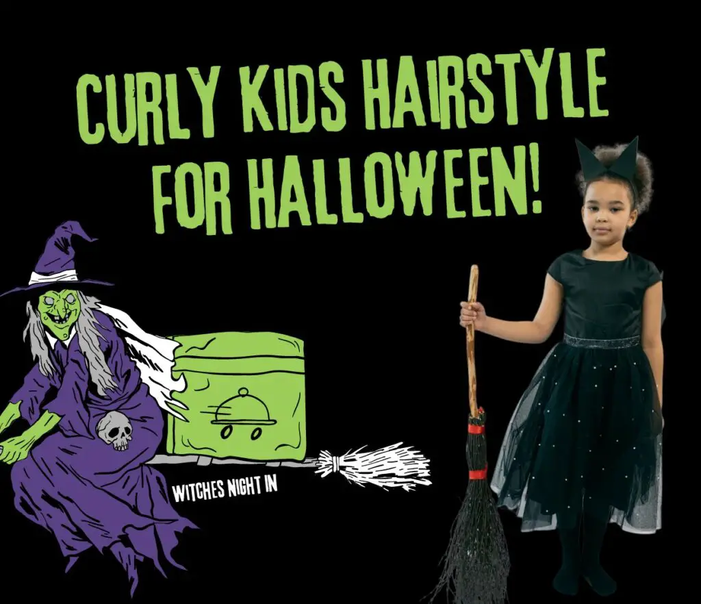 Kids Halloween dress and hairstyle