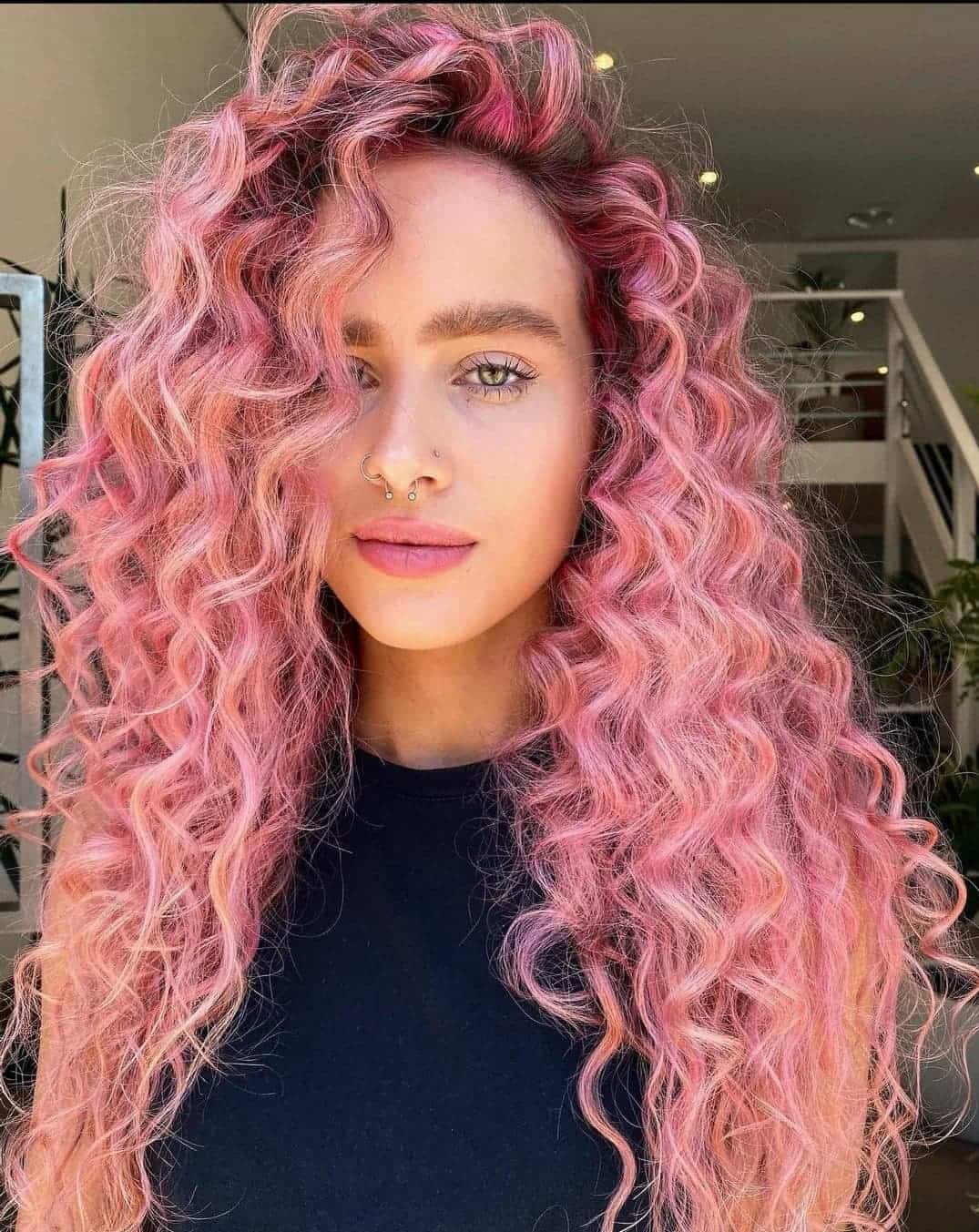 Dusty pink hair colour