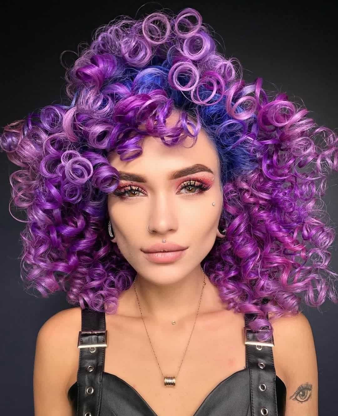 Purple Hair Color Ideas For Curly Hair | Curl Hair Style