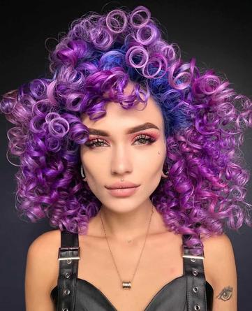 pastel purple curly hair tumblr