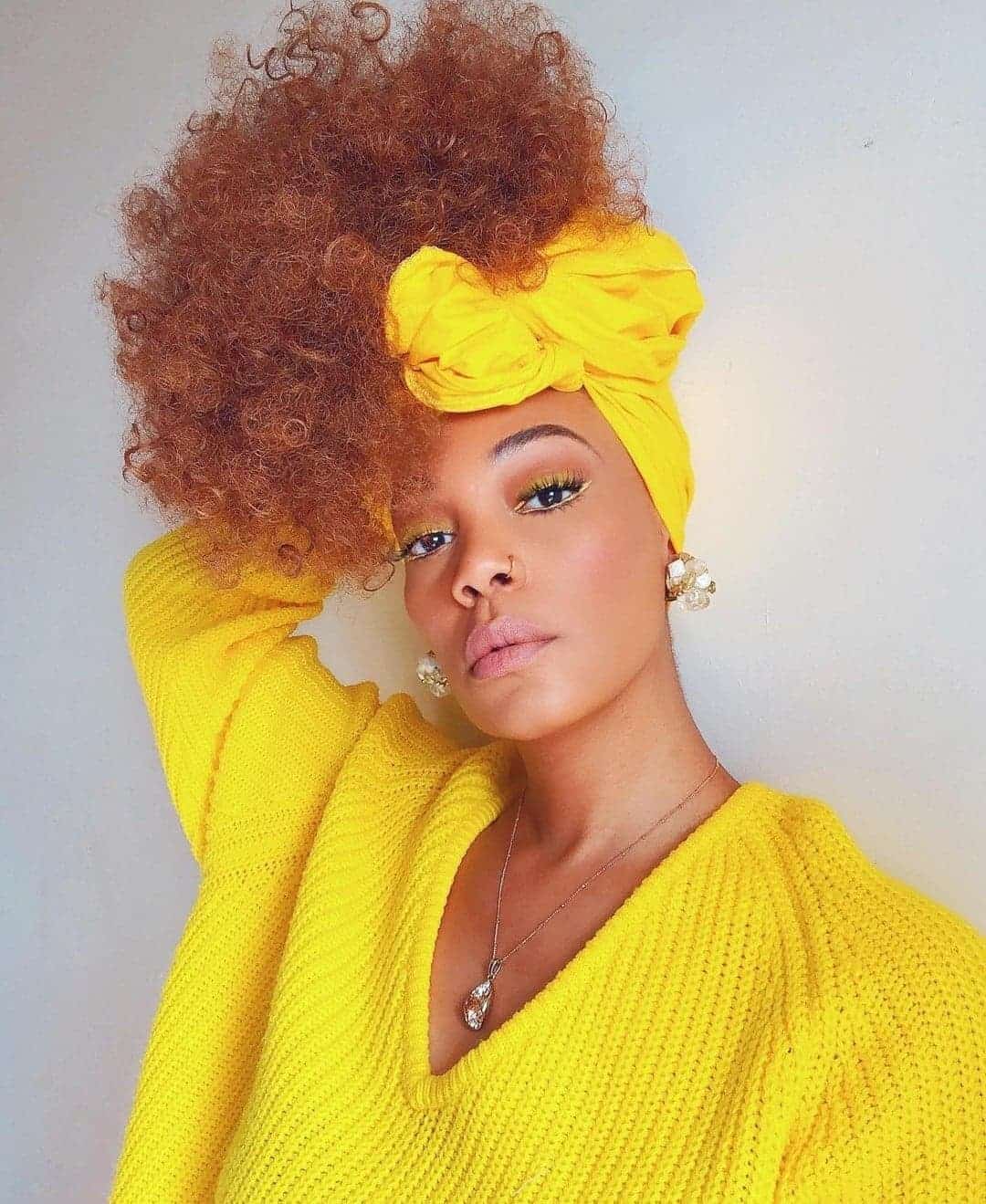 Pineapple hair with satin scarf