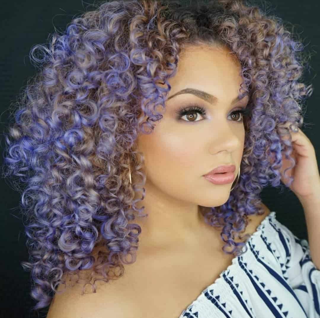 Purple Hair Color Ideas For Curly Hair | Curl Hair Style