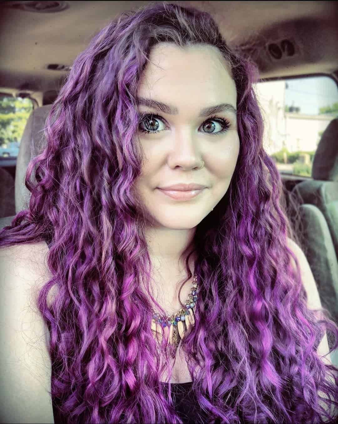 Purple hair colour