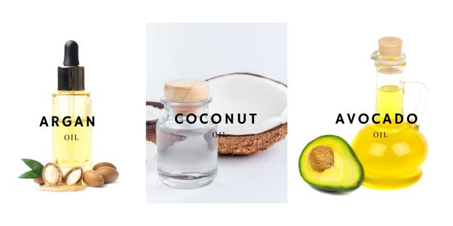 Argan, coconut and avocado oil for low porosity hair