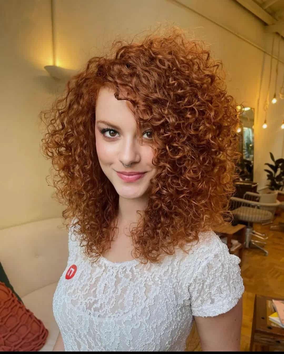 mid length 3a curly hair style