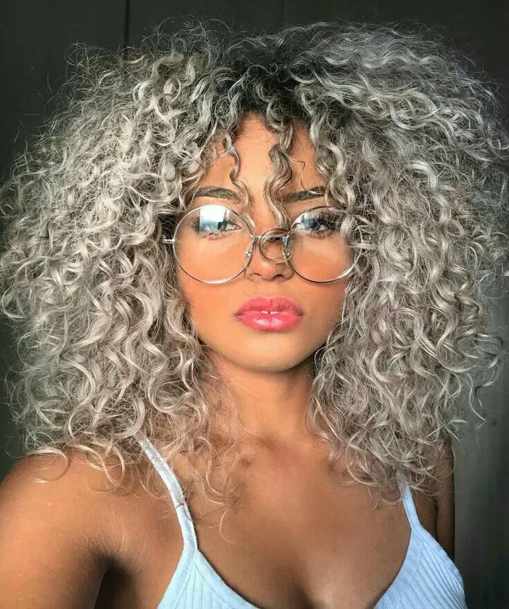 Silver Blonde Curls