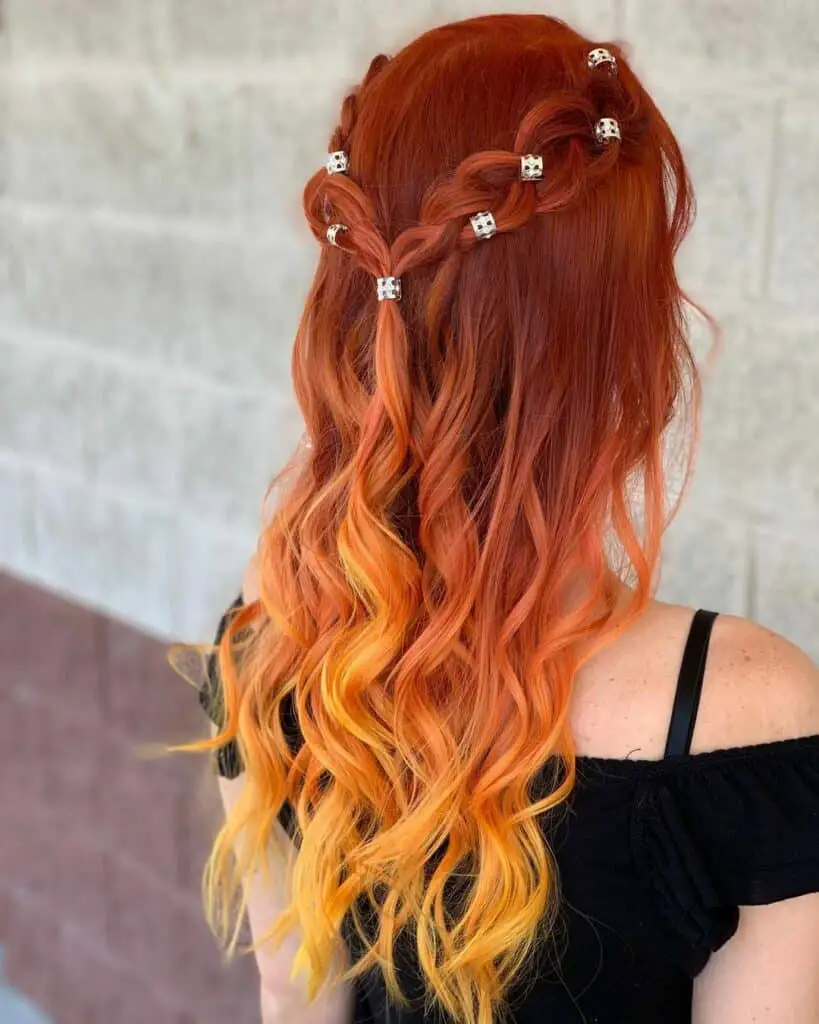 Sunset red curls