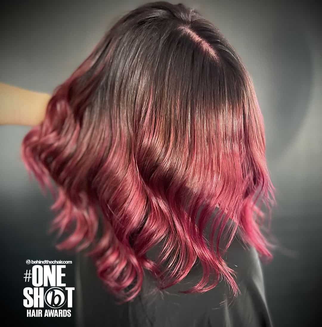 cherry red ombre hair color 