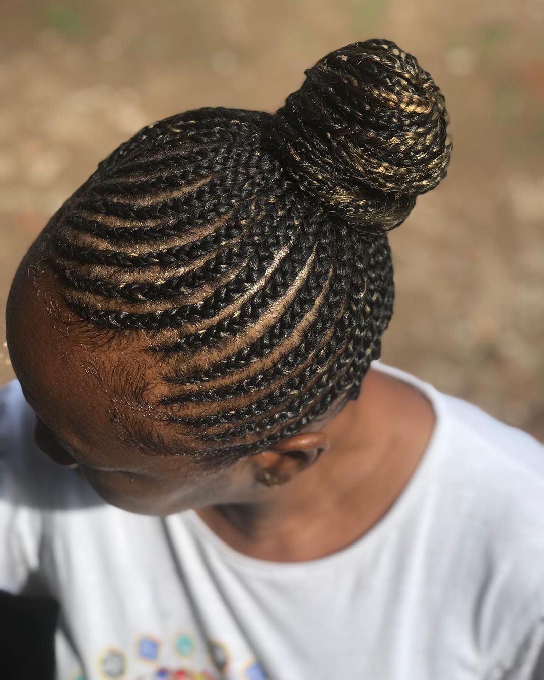 braided updo hairstyle