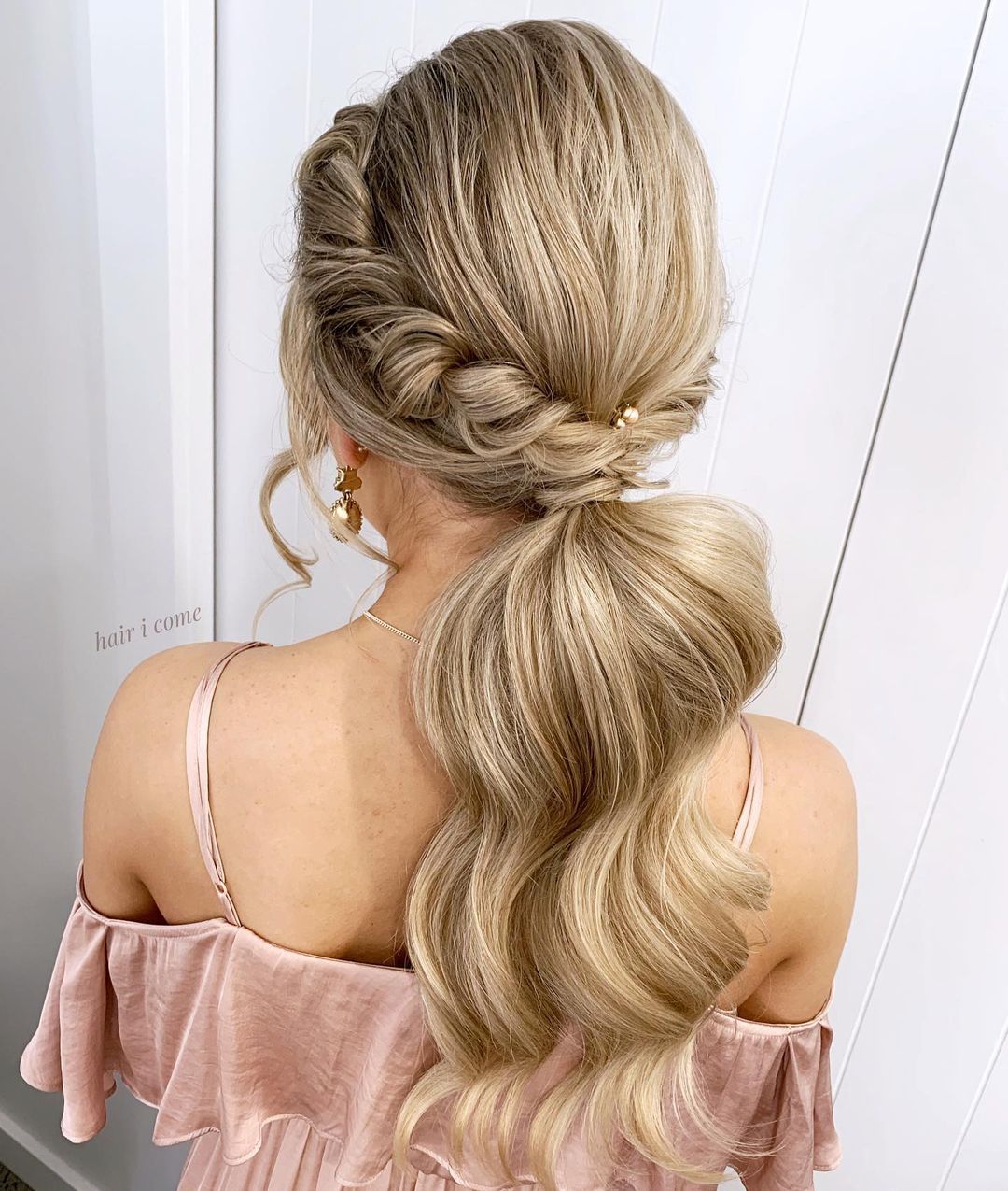 Curly Double Twist Ponytail