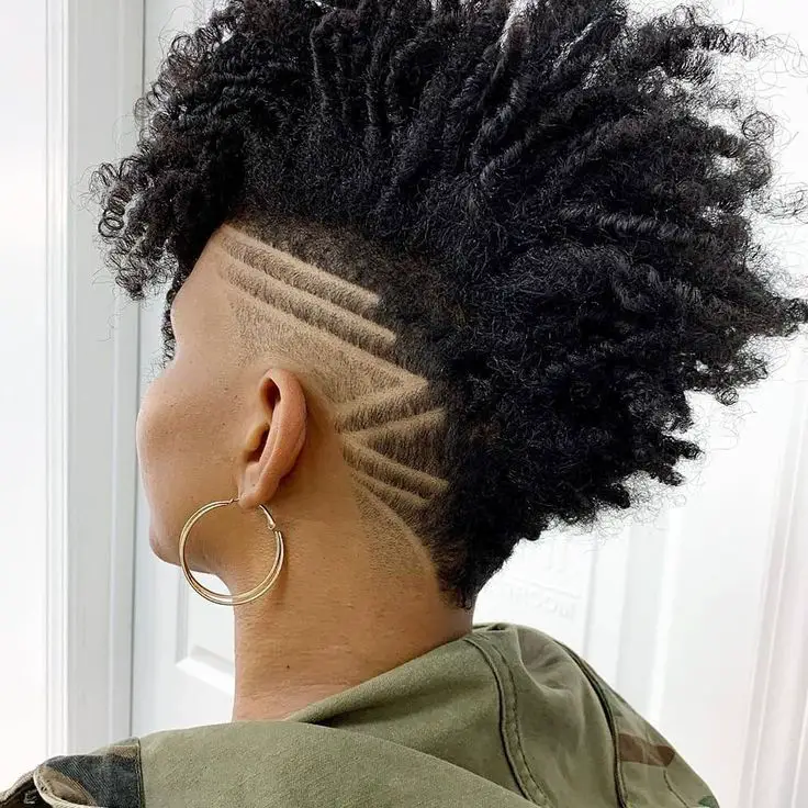 edgy mohawk style