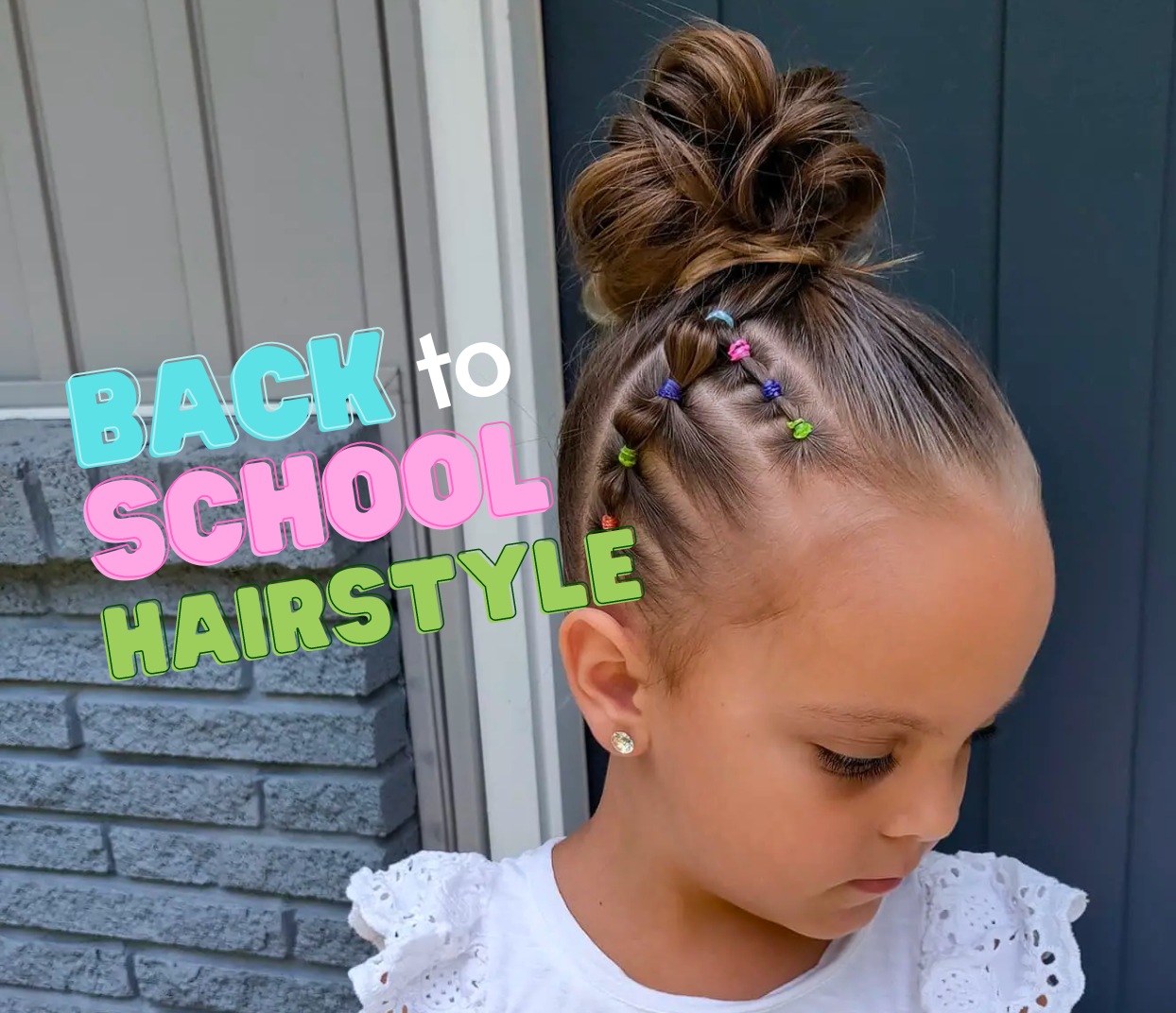 back to school curly hairstyle for kids