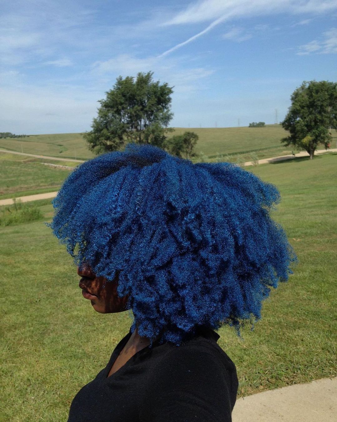 vibrant color afro