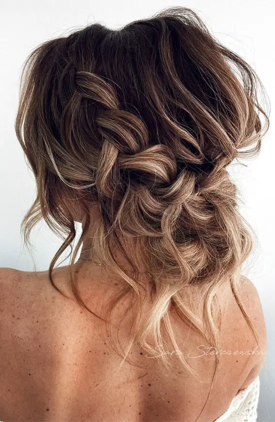The Braided Messy Updo Hairstyle