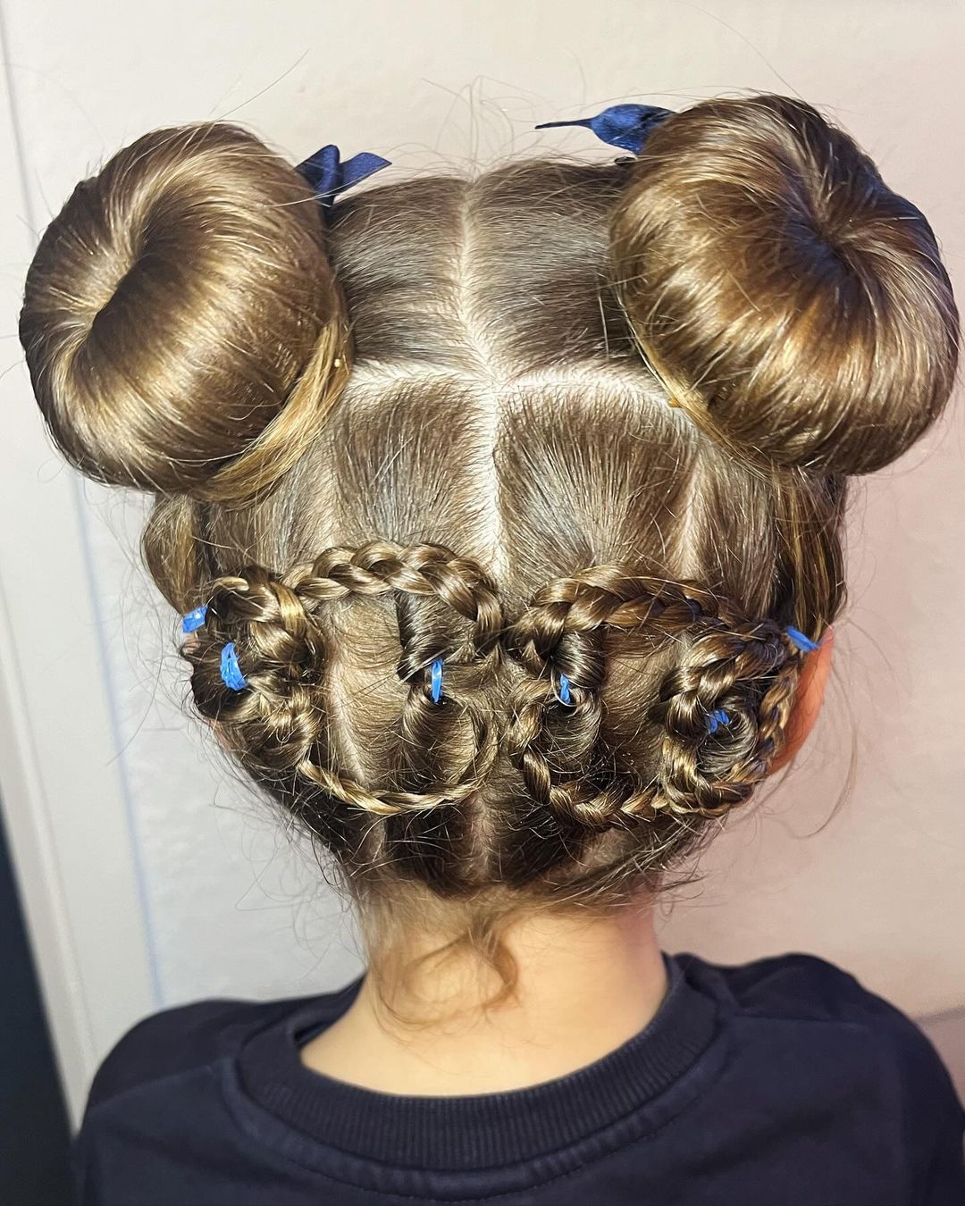 bun with mini braids by school hair the easy way