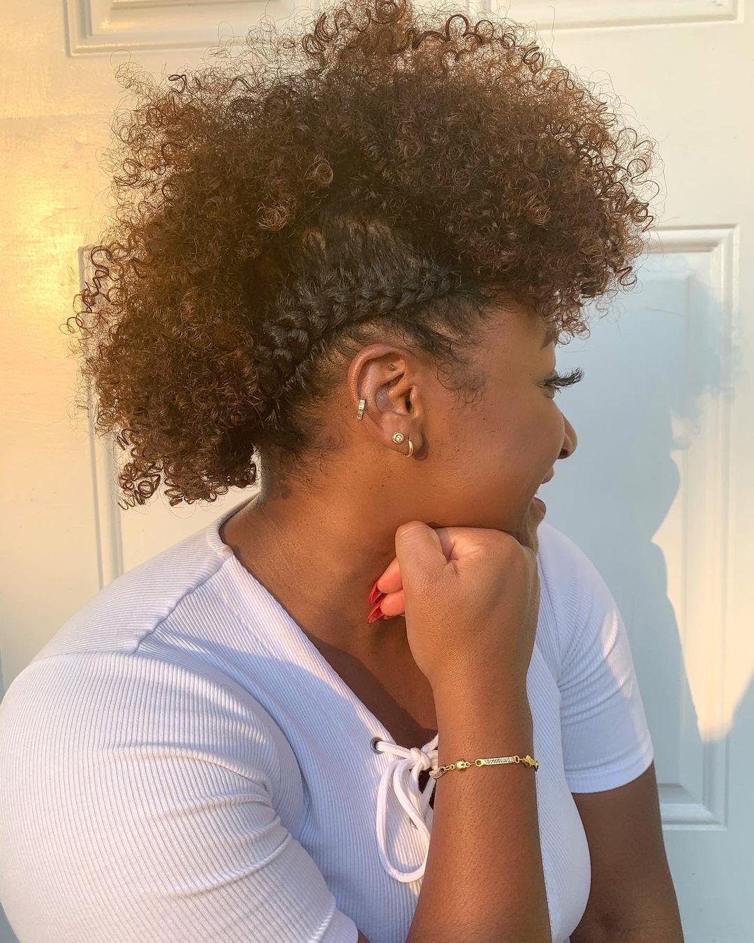 Frohawk frizzy curly hair from bahamiancurlgurl