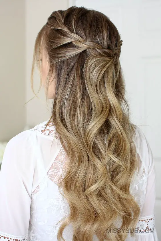 Waterfall Braid with Wavy End